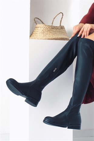Ava Siyah Kadın Çorap Çizme