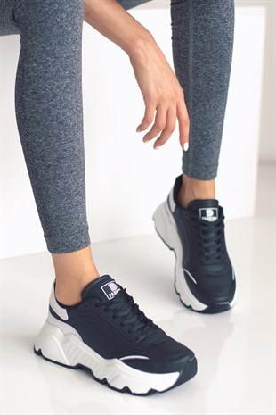 Optogen Siyah Beyaz Kadın Sneaker