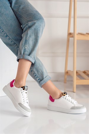 Tasha Beyaz Pembe Kadın Sneaker